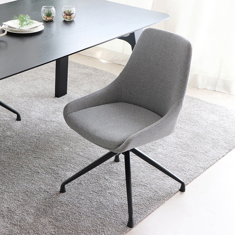 ファブリックの優しい雰囲気のラウンドチェア 回転式