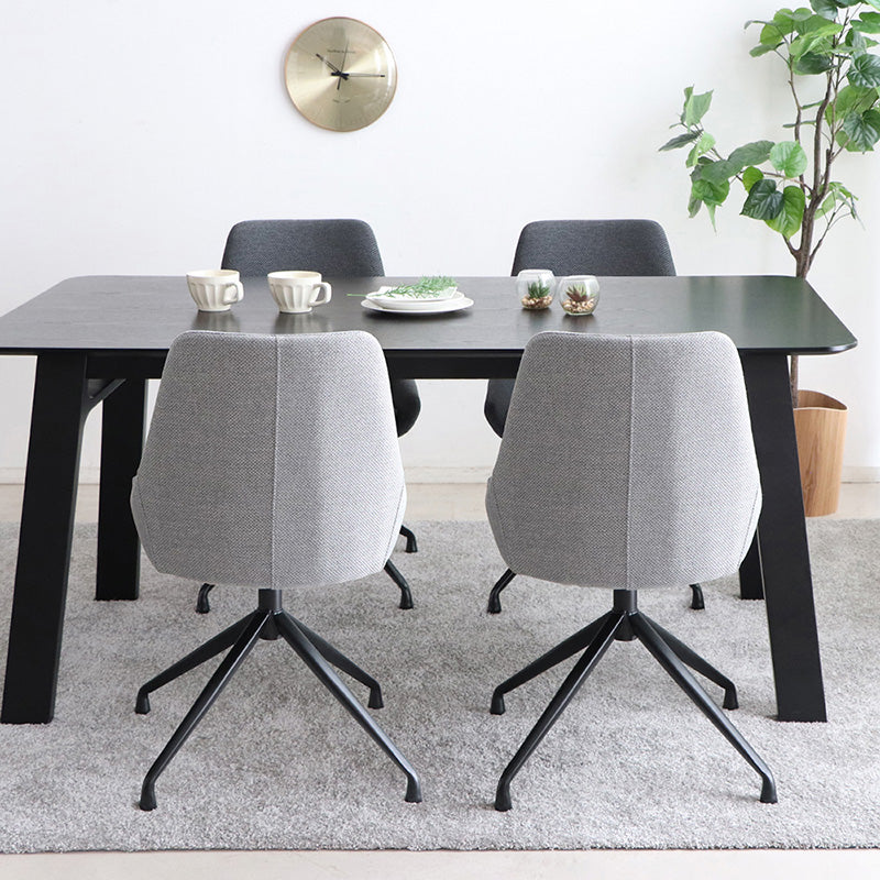 ファブリックの優しい雰囲気のラウンドチェア 回転式