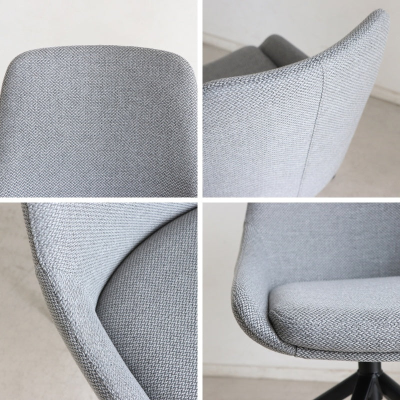 ファブリックの優しい雰囲気のラウンドチェア 回転式