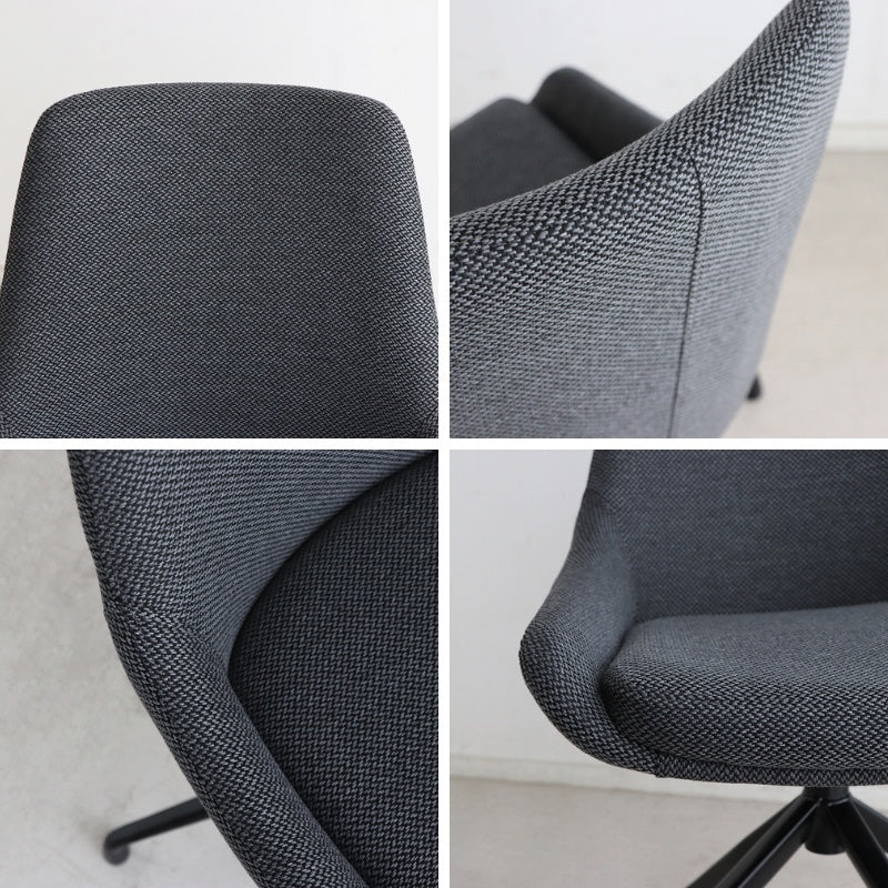 ファブリックの優しい雰囲気のラウンドチェア 回転式