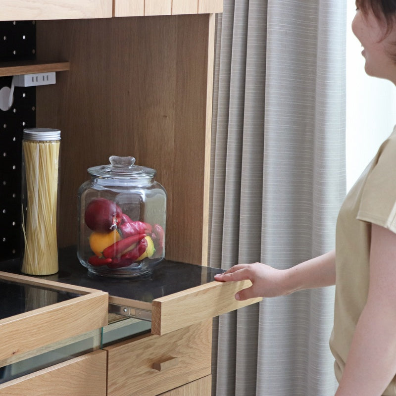 【開梱設置配送】キッチンボード|コンセント付きで家電すっきり。使いやすさと収納力を両立