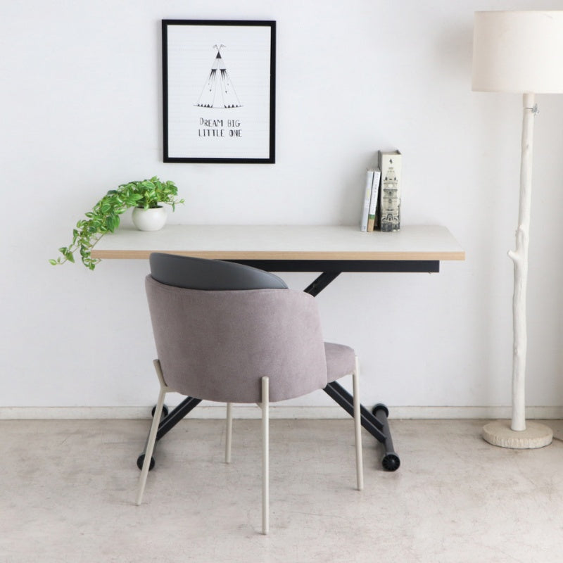 ダイニングチェア 包み込むフォルムが心地よい。都会的なベージュカラーで空間を一新