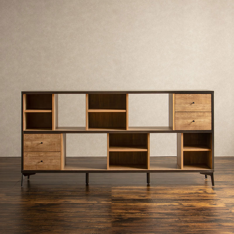 【開梱設置配送】ローシェルフ 幅180cm 開放感ある暮らしと美しい収納を叶える国産家具