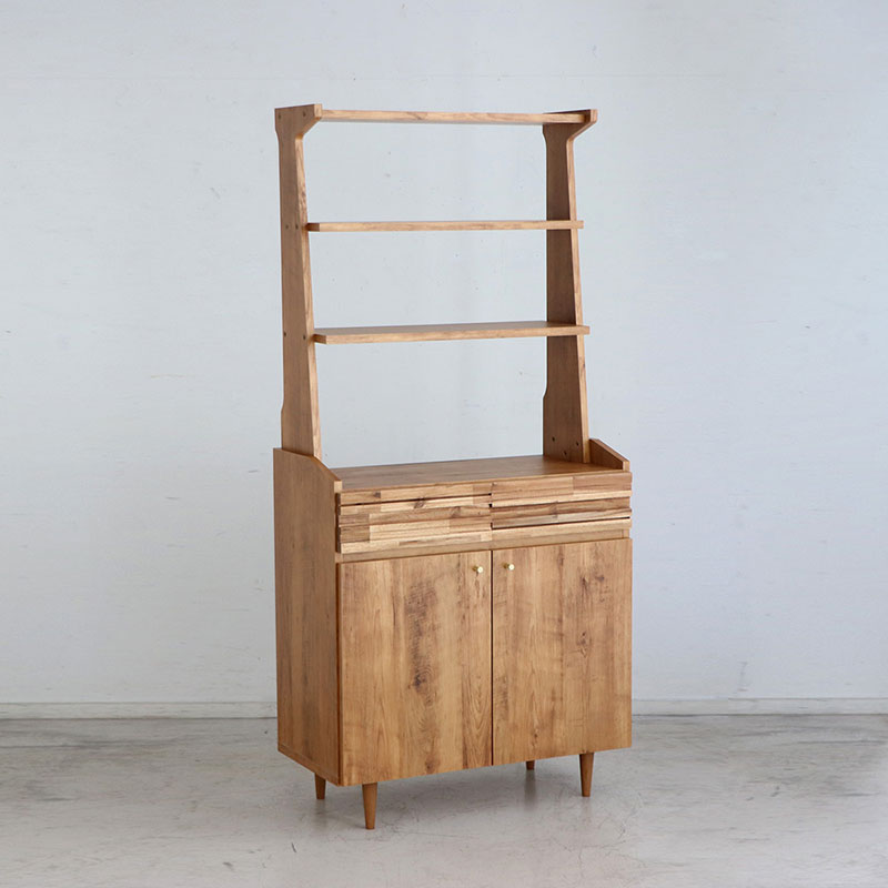 シェルフ 幅80cm ラスティックな温かみと機能性で空間を美しく演出