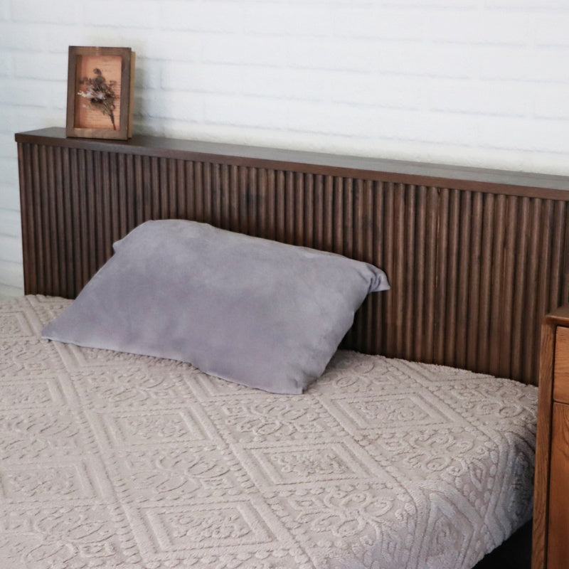 ベッドフレーム 3サイズ展開|格子ヘッド×天然木で寝室を上質に整える シングル~ダブル