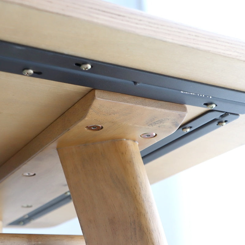 ダイニングテーブル 角丸デザインでお子様も安心 オーク材の温もりが家族を包む