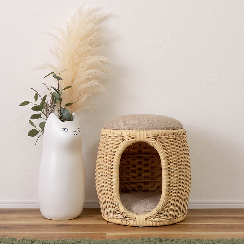 入ったり乗ったり座ったりとペットの可愛らしい姿を楽しむことができるスツール