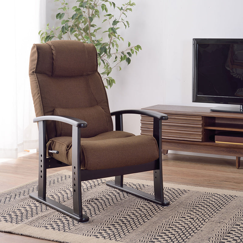 楽々チェア リクライニングチェア 高さ4段階調節