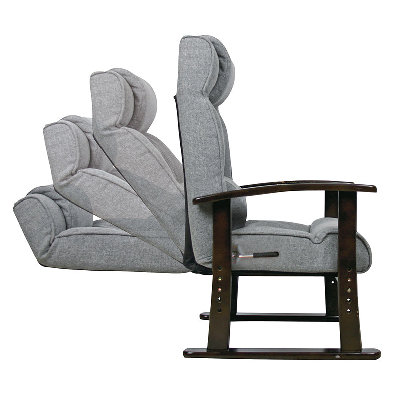 楽々チェア リクライニングチェア 高さ4段階調節