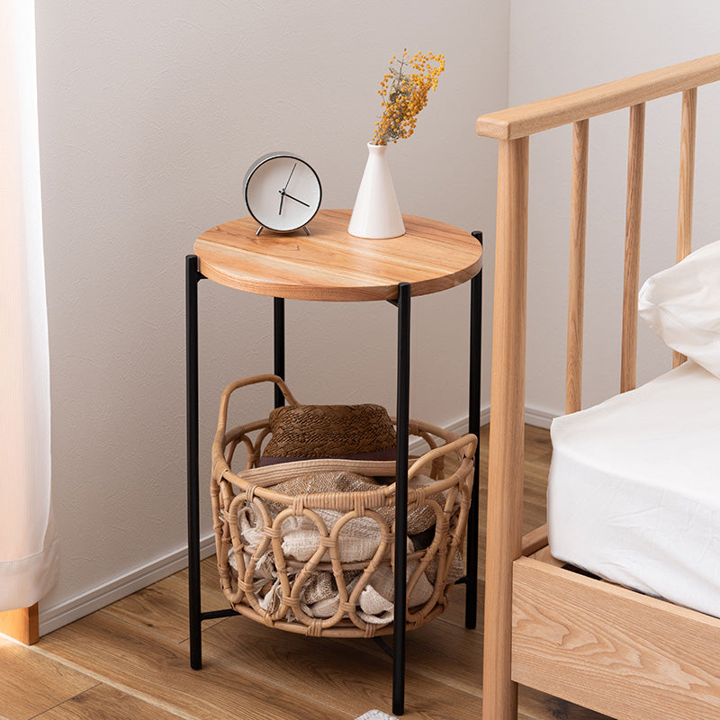 バスケット付きサイドテーブル