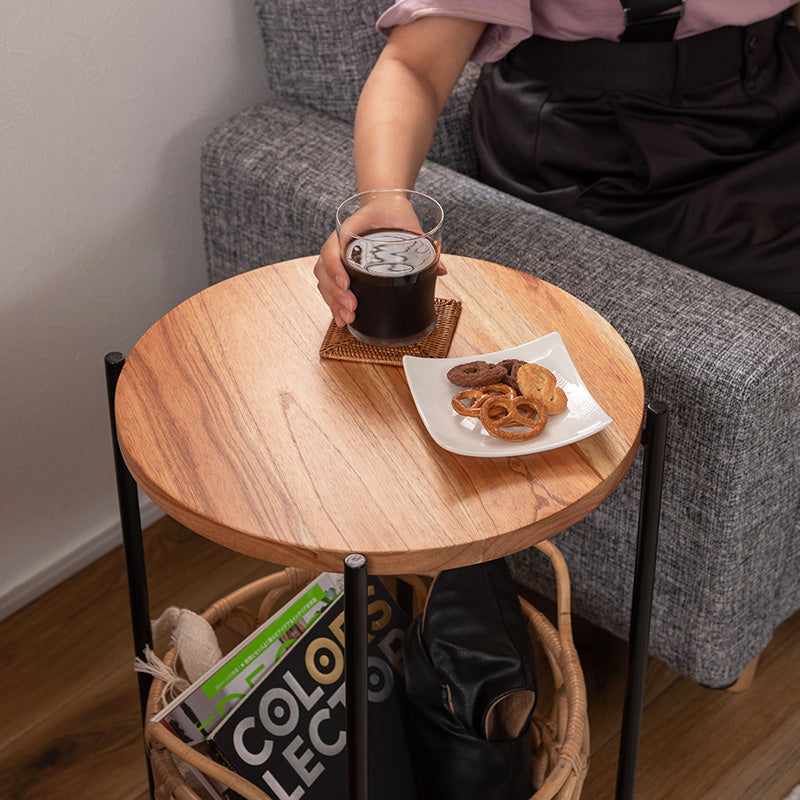 バスケット付きサイドテーブル