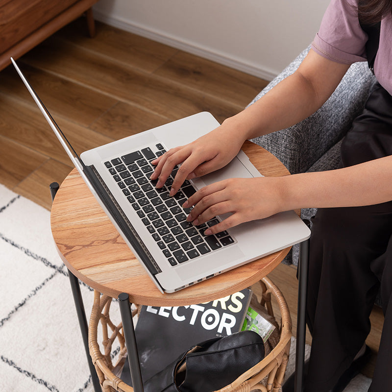 バスケット付きサイドテーブル