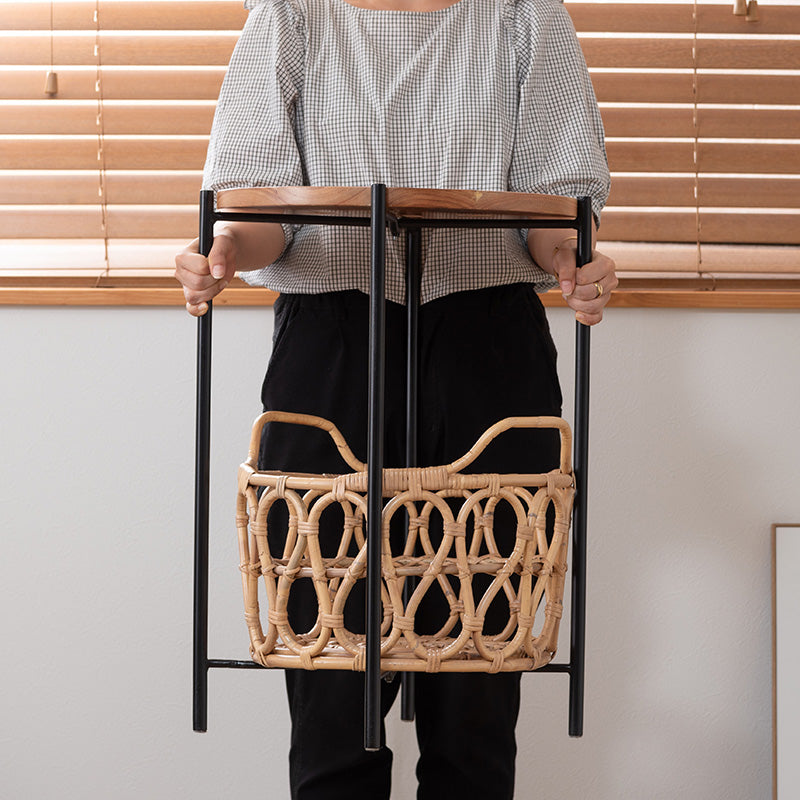 バスケット付きサイドテーブル