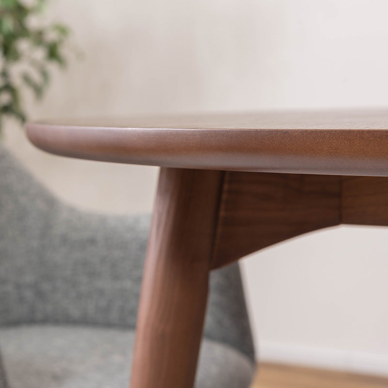 円形ダイニングテーブル 落ちついた色・丸みのあるデザイン 直径110cm 3人~4人 丸テーブル