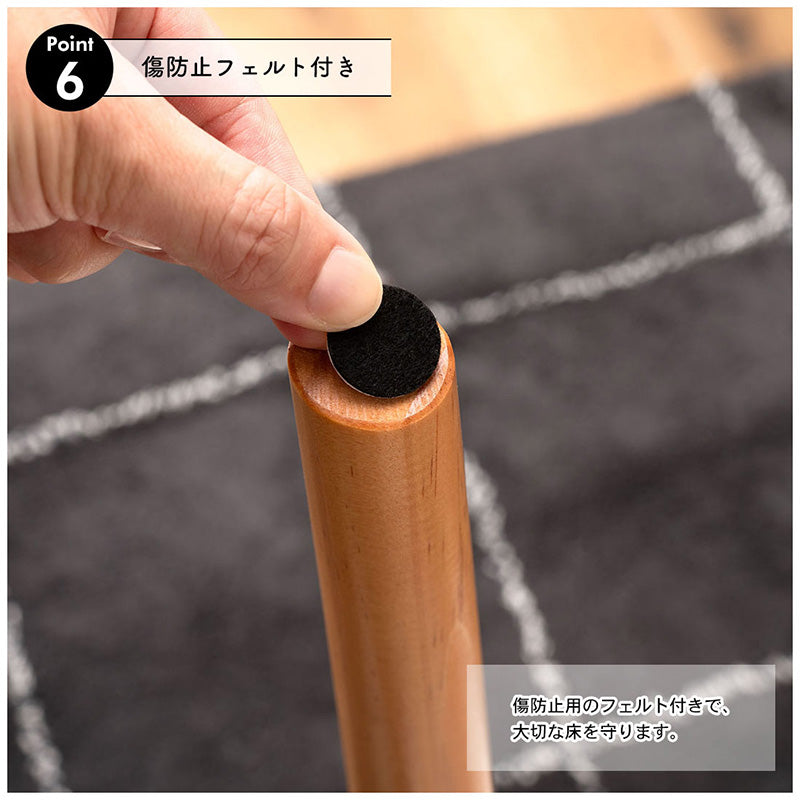 壁付けも出来るミニマルなデザインの細長いダイニングテーブル 1人~2人用