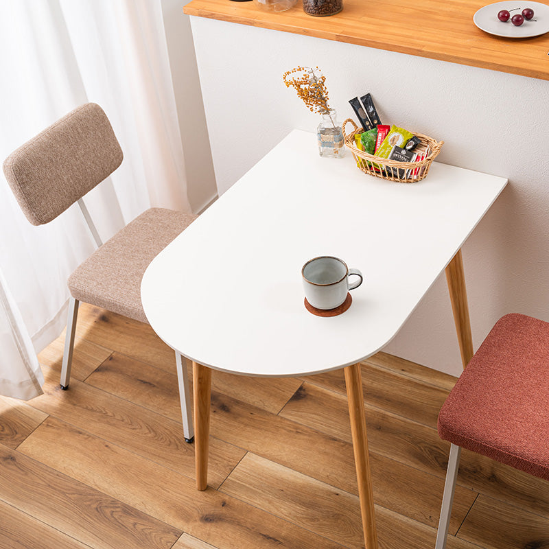 壁付けも出来るミニマルなデザインの細長いダイニングテーブル 1人~2人用