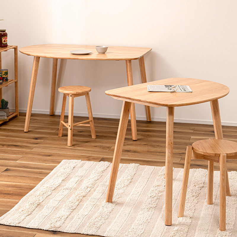 壁付けできるダイニングテーブル 天然木のぬくもりを感じる北欧風デザイン 1人~2人用