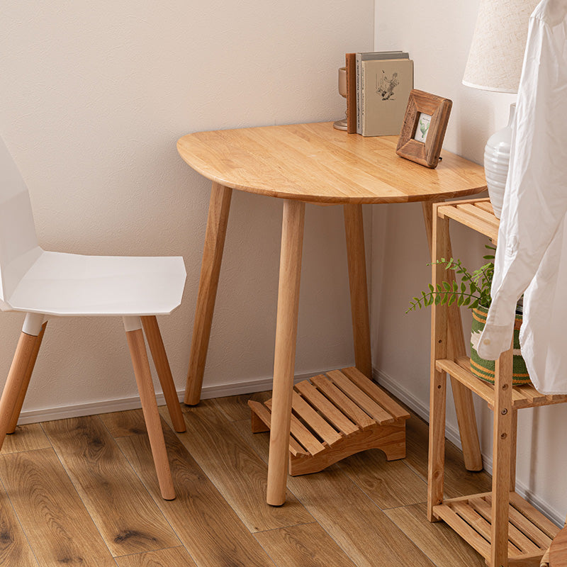 壁付けできるダイニングテーブル 天然木のぬくもりを感じる北欧風デザイン 1人~2人用