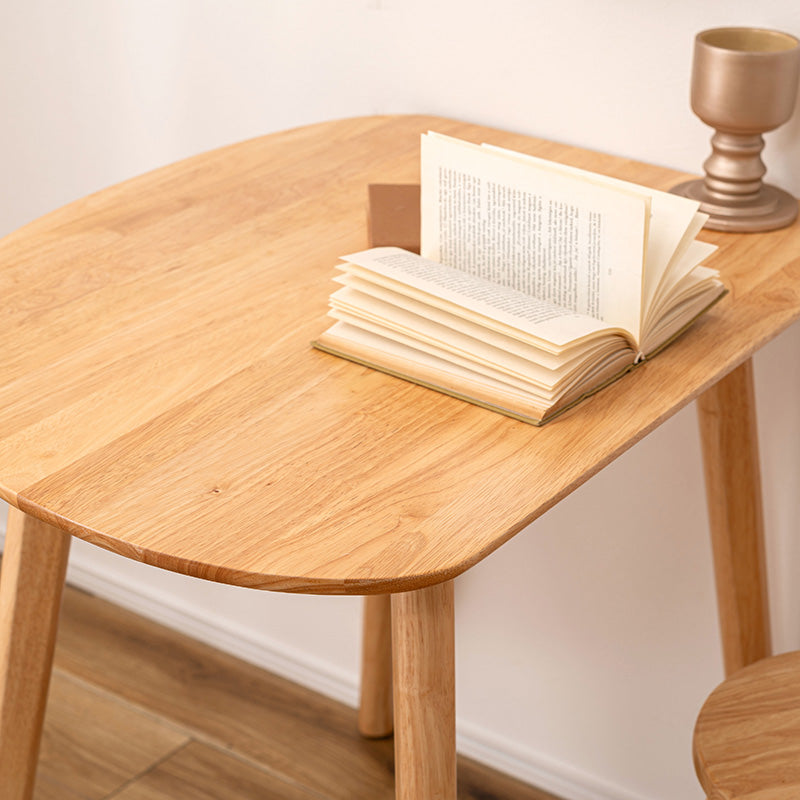 壁付けできるダイニングテーブル 天然木のぬくもりを感じる北欧風デザイン 1人~2人用