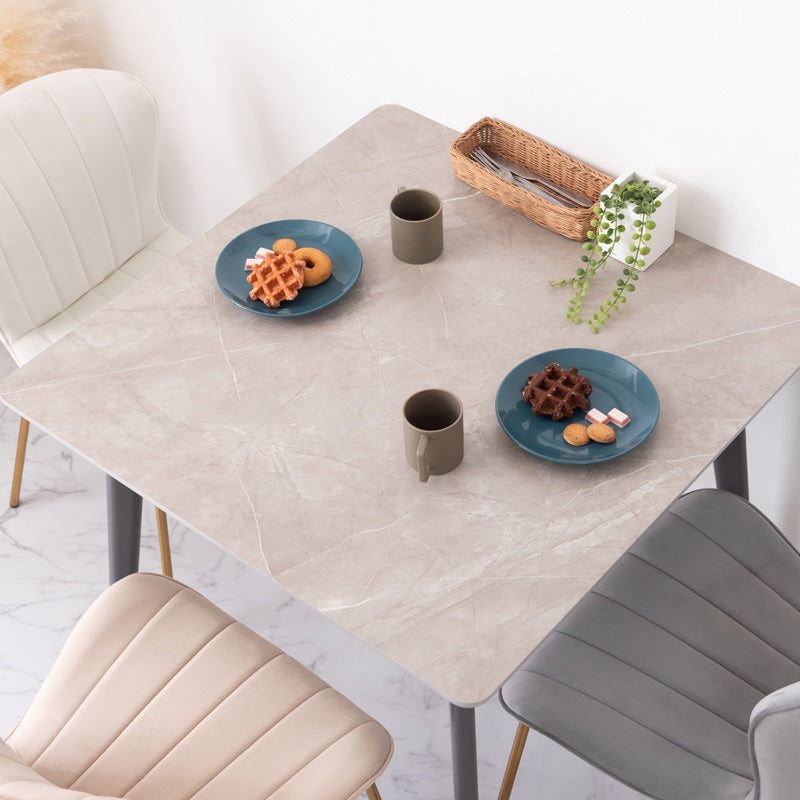 大理石調デザインを施したコンパクトダイニングテーブル 1人~2人用