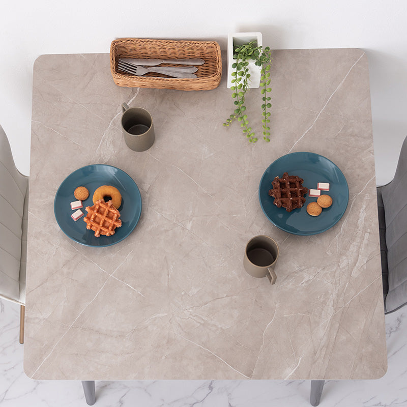 コンパクトダイニングテーブル 大理石調 80cm