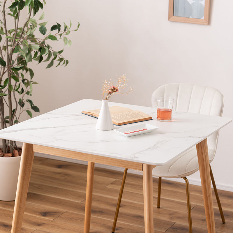大理石調デザインを施したコンパクトダイニングテーブル 1人~2人用