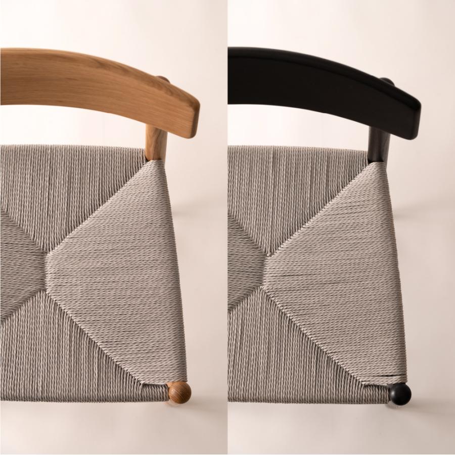 ナチュラルモダンなペーパーコードダイニングチェア
