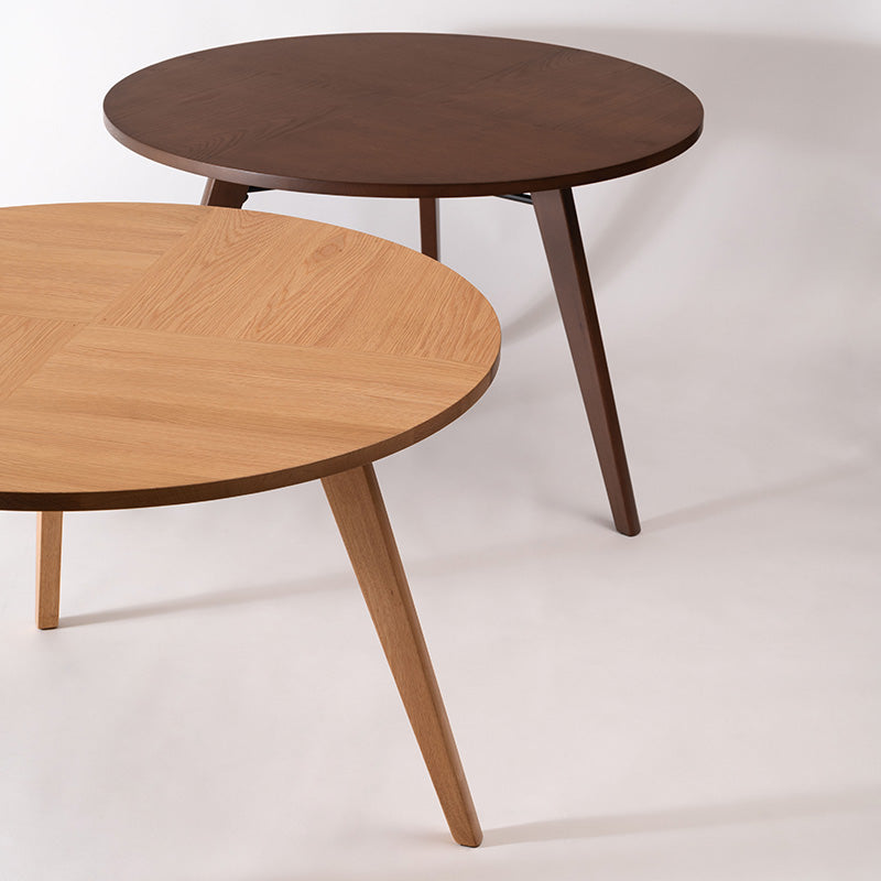 自然と視線が交わる円形ダイニングテーブル 直径110cm 3人用 丸テーブル