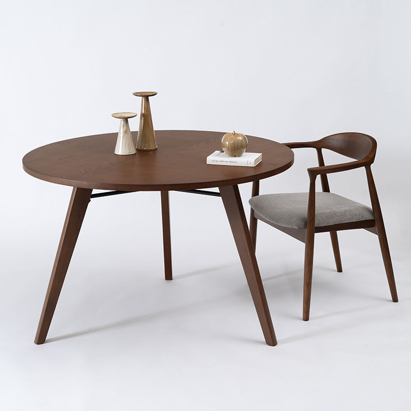 自然と視線が交わる円形ダイニングテーブル 直径110cm 3人用 丸テーブル