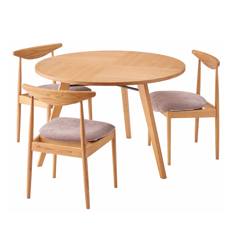 自然と視線が交わる円形ダイニングテーブル 直径110cm 3人用 丸テーブル