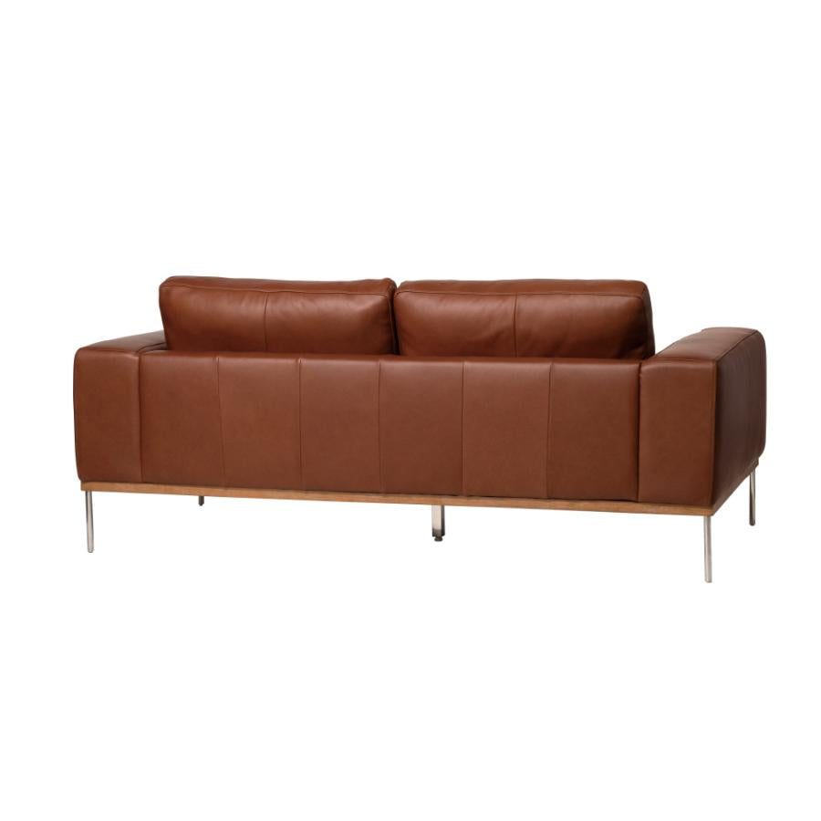 【開梱設置配送】3人掛けソファ イタリアンレザーを使用したスタイリッシュなフォルム