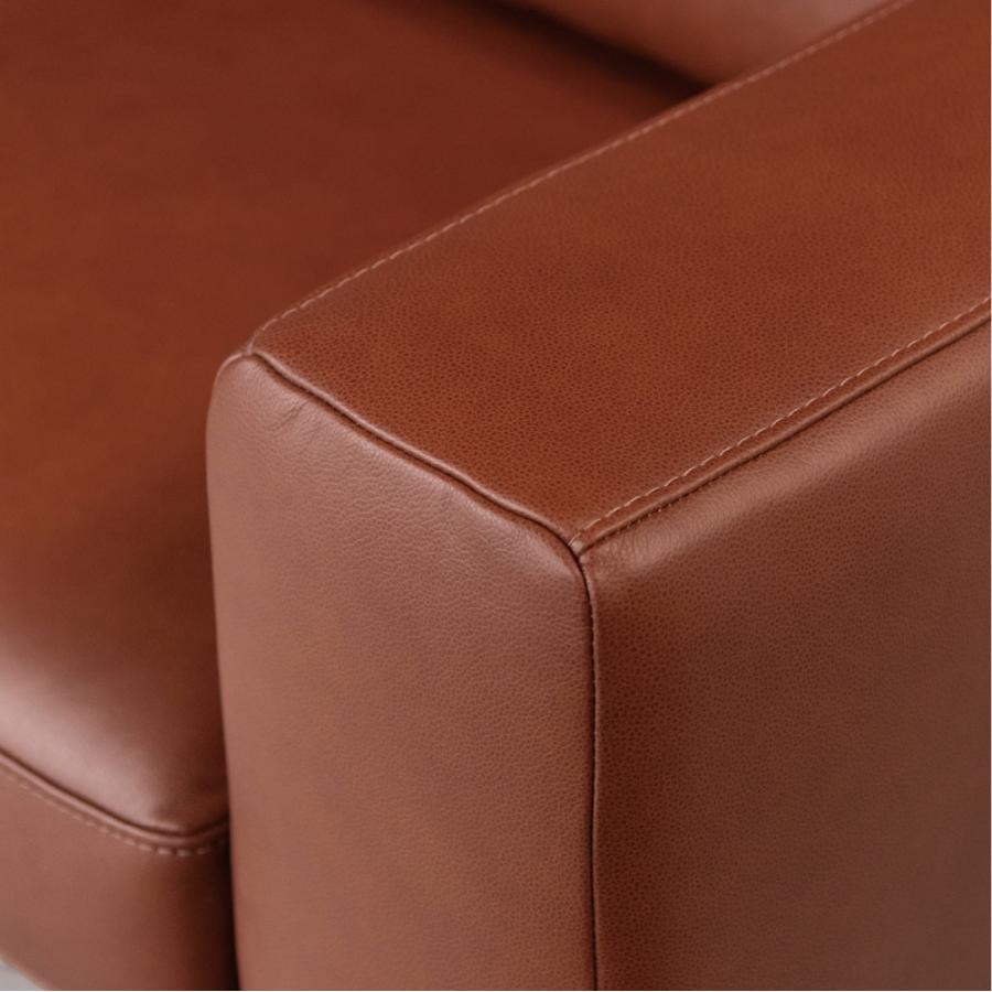 【開梱設置配送】3人掛けソファ イタリアンレザーを使用したスタイリッシュなフォルム