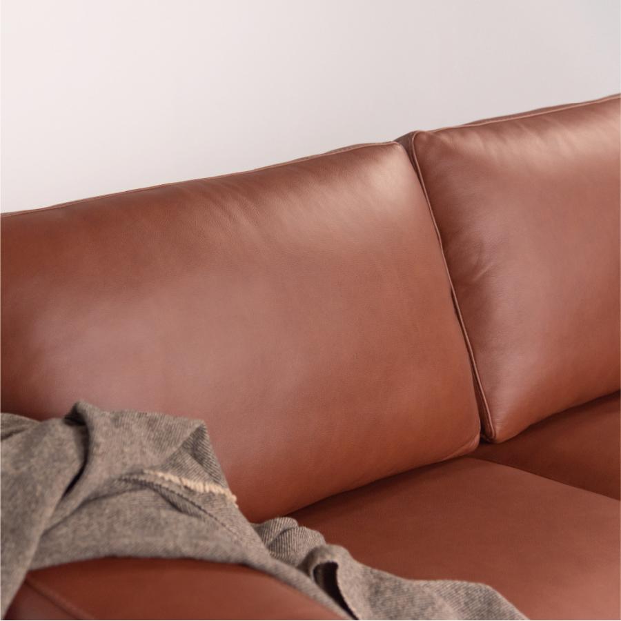 【開梱設置配送】3人掛けソファ イタリアンレザーを使用したスタイリッシュなフォルム