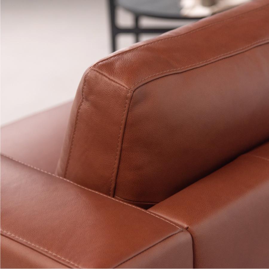 【開梱設置配送】3人掛けソファ イタリアンレザーを使用したスタイリッシュなフォルム