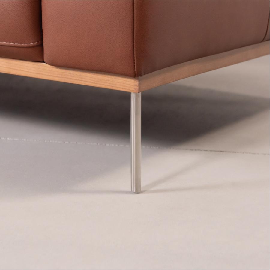 【開梱設置配送】3人掛けソファ イタリアンレザーを使用したスタイリッシュなフォルム