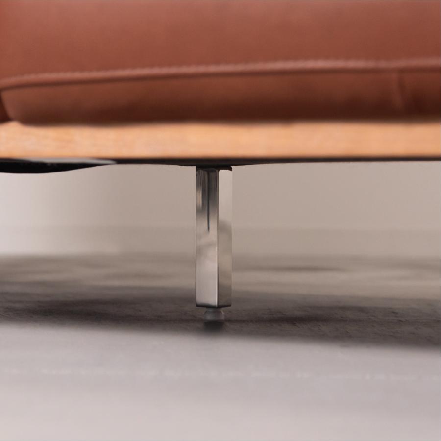 【開梱設置配送】3人掛けソファ イタリアンレザーを使用したスタイリッシュなフォルム