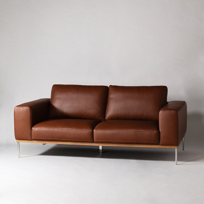 【開梱設置配送】3人掛けソファ イタリアンレザーを使用したスタイリッシュなフォルム