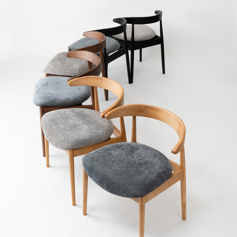 【2脚セット】背面の曲線美が美しいダイニングチェア お掃除ロボット対応