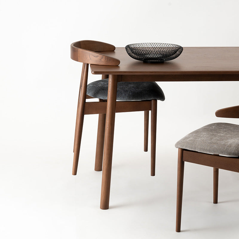 【2脚セット】背面の曲線美が美しいダイニングチェア お掃除ロボット対応