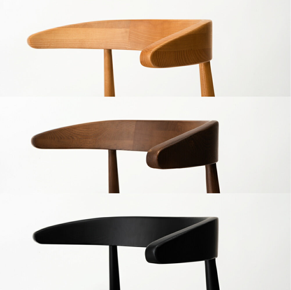 【2脚セット】背面の曲線美が美しいダイニングチェア お掃除ロボット対応