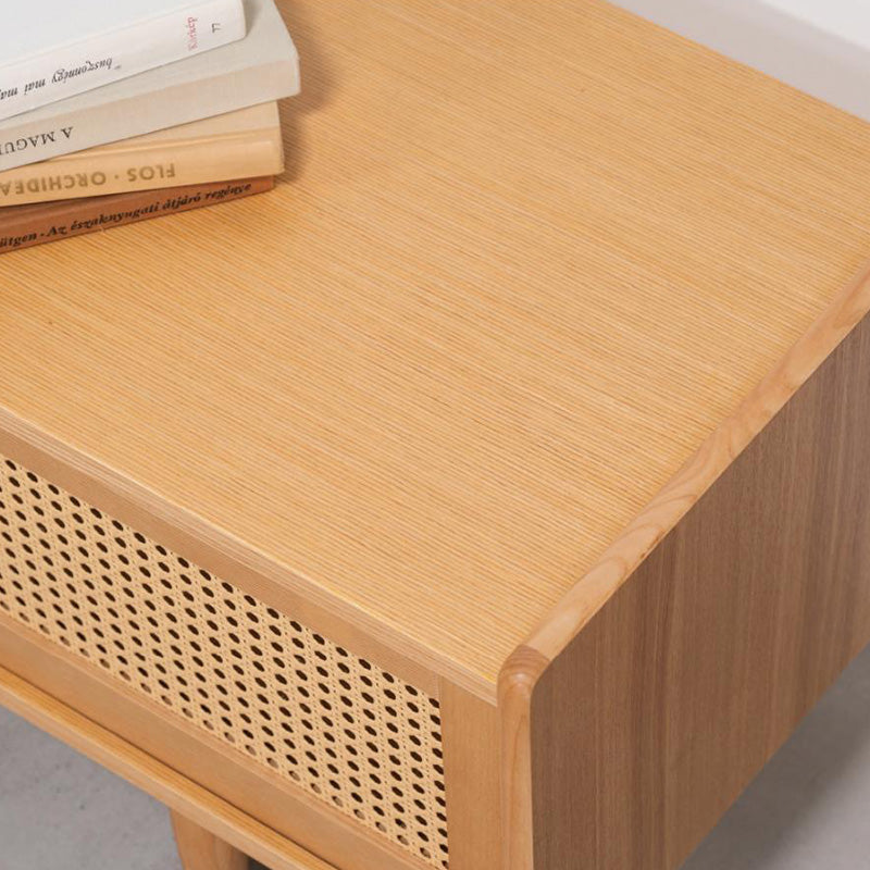 【開梱設置配送】かごめ編みをアクセントに目を引くフォルムに仕上げた ローボード