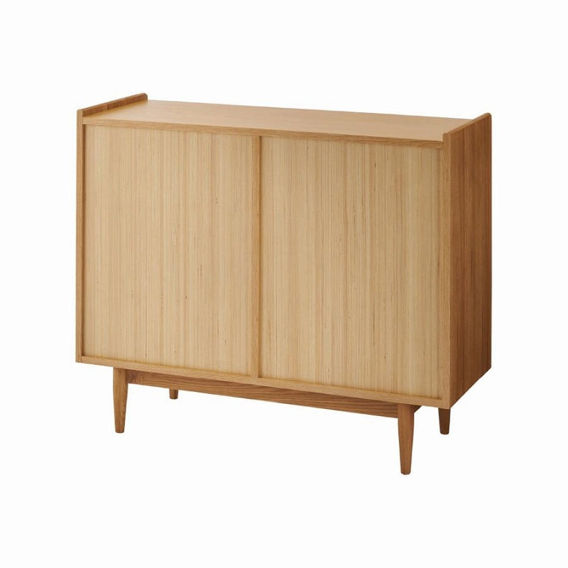 キャビネット 視線を惹きつける、かごめ編みの上質デザイン 可動棚付き ラタン調デザイン