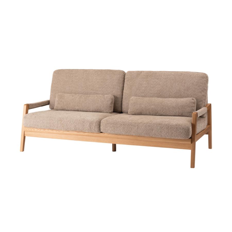 【開梱設置配送】3人掛けソファ 人気のブークレ生地を使用