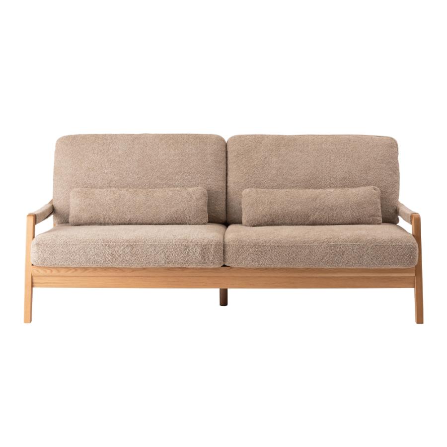 【開梱設置配送】3人掛けソファ 人気のブークレ生地を使用