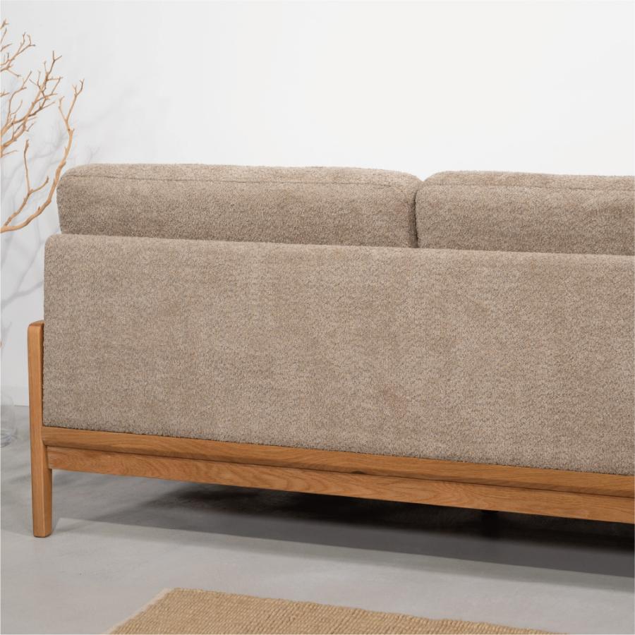 【開梱設置配送】3人掛けソファ 人気のブークレ生地を使用