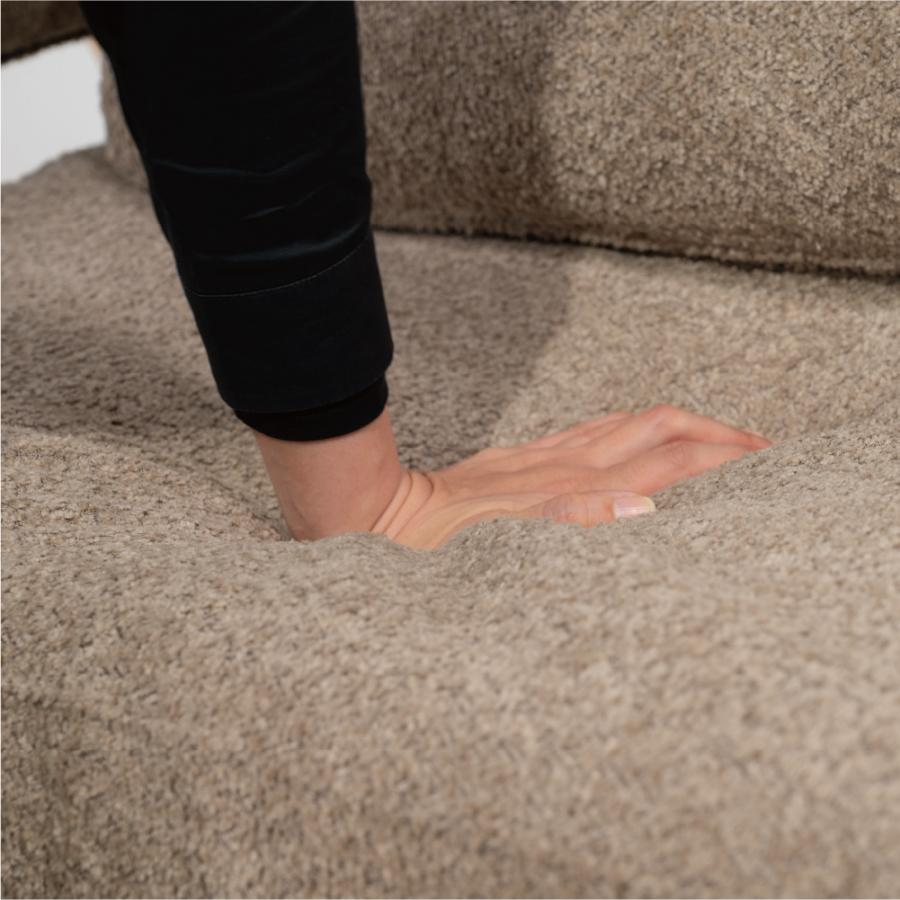 【開梱設置配送】3人掛けソファ 人気のブークレ生地を使用