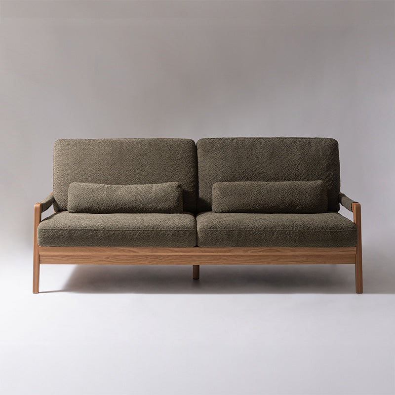 【開梱設置配送】3人掛けソファ 人気のブークレ生地を使用