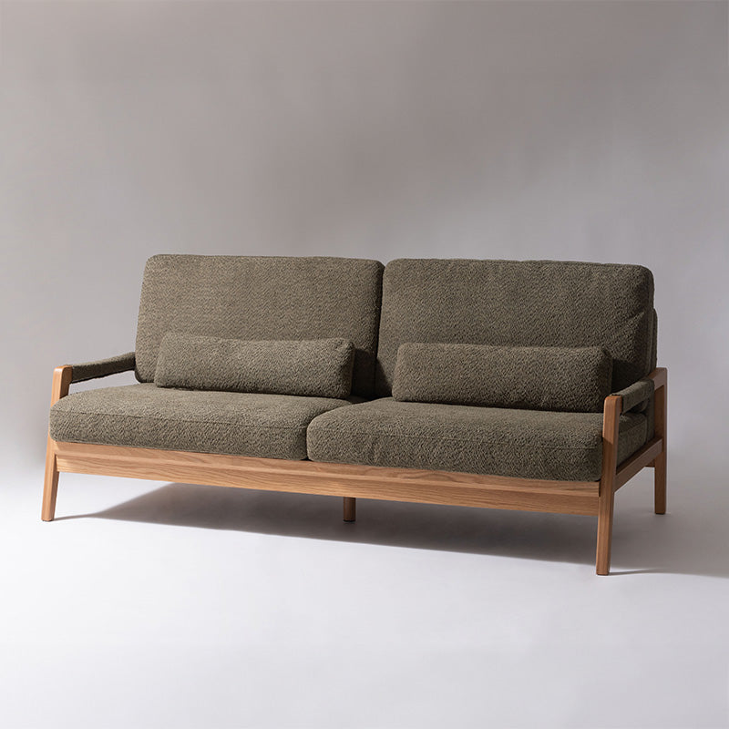 【開梱設置配送】3人掛けソファ 人気のブークレ生地を使用