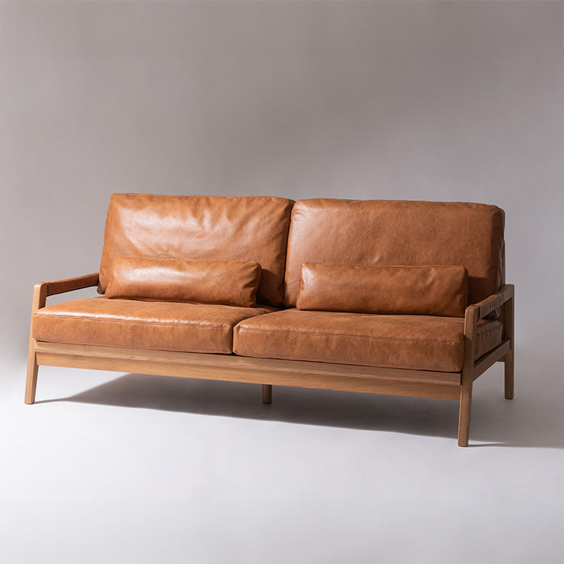 【開梱設置配送】3人掛けソファ 本革のような存在感クロスレザーソファ