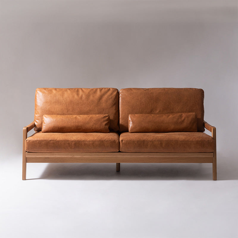 【開梱設置配送】3人掛けソファ 本革のような存在感クロスレザーソファ